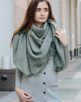 Mohair Square Blanket Scarf Scarves