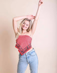 Oversized Luxe Cotton Bandana Hats & Hair Red