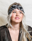 Paisley Boho Head Wrap Hats & Hair Black