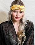 Paisley Boho Head Wrap Hats & Hair Mustard