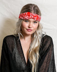 Paisley Boho Head Wrap Hats & Hair Red