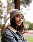 Pastel Stripe Knit Pom Beanie Hats & Hair