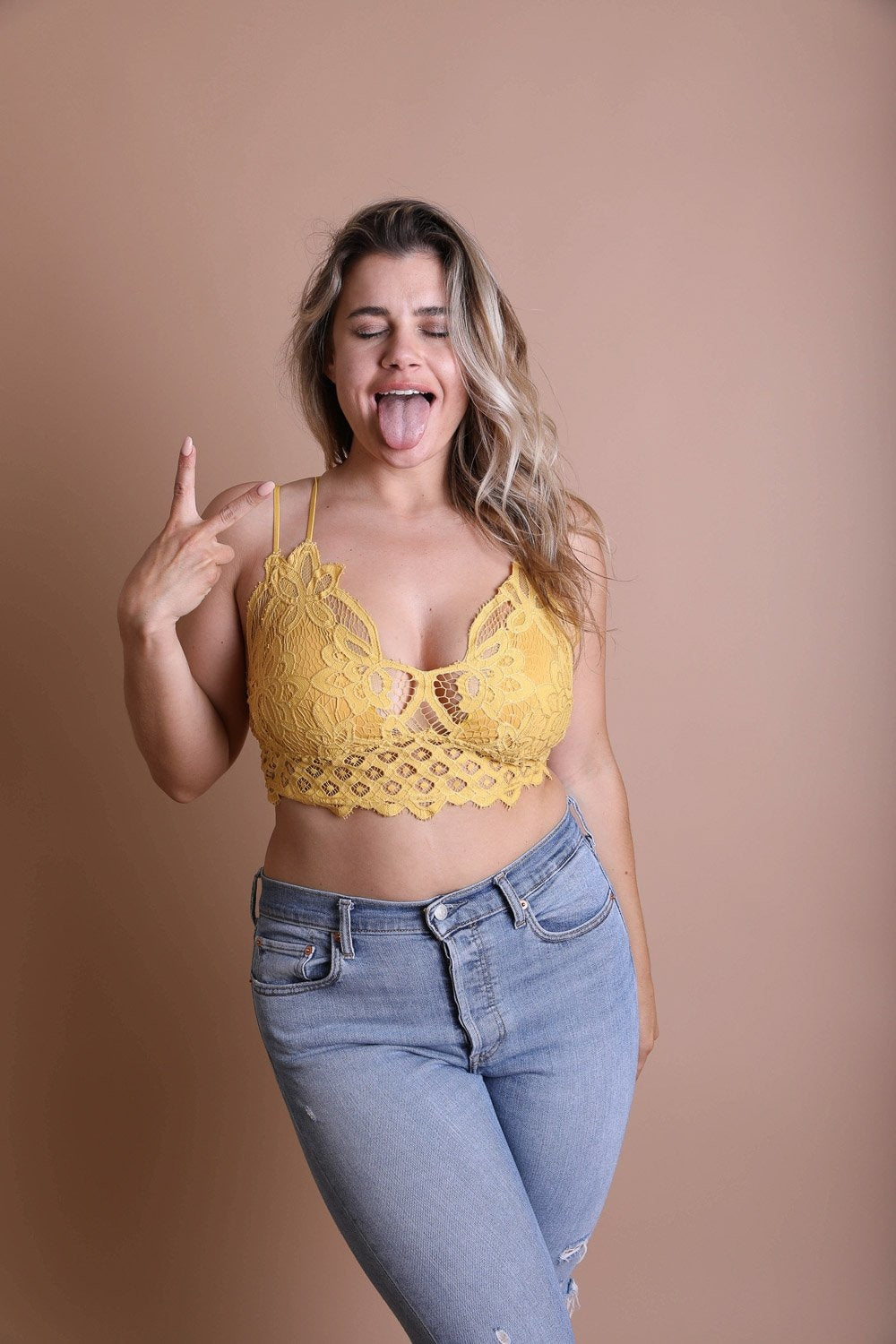 Leto Collection - Crochet Overlay Longline Bralette $32 – Thank you