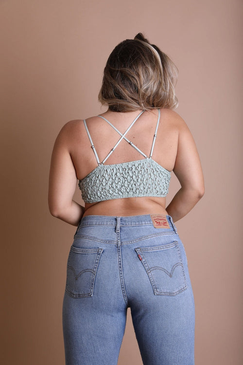 Crochet Lace Longline Triangle Bralette