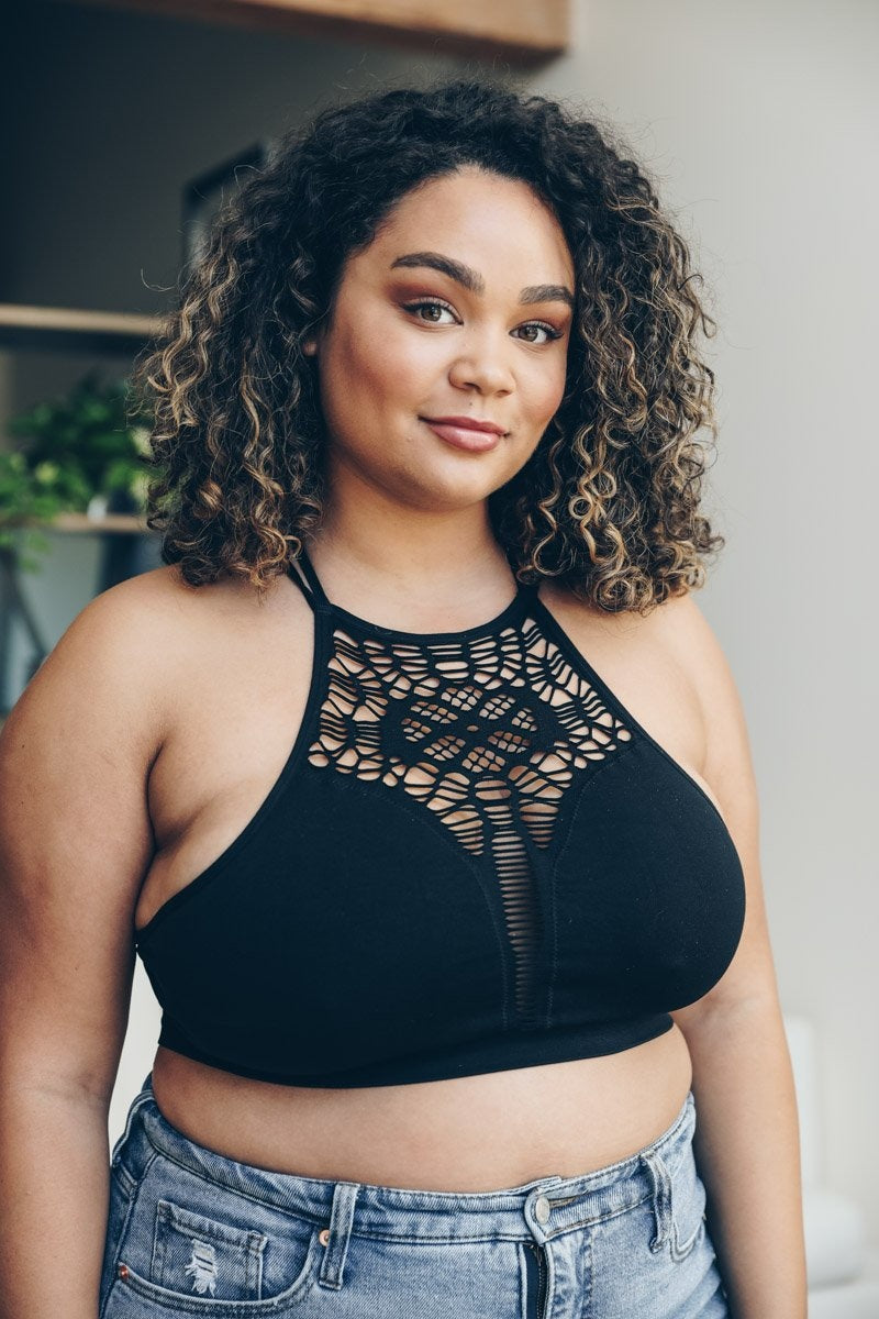 Plus Cutout Seamless Bralette 1X2X / Black