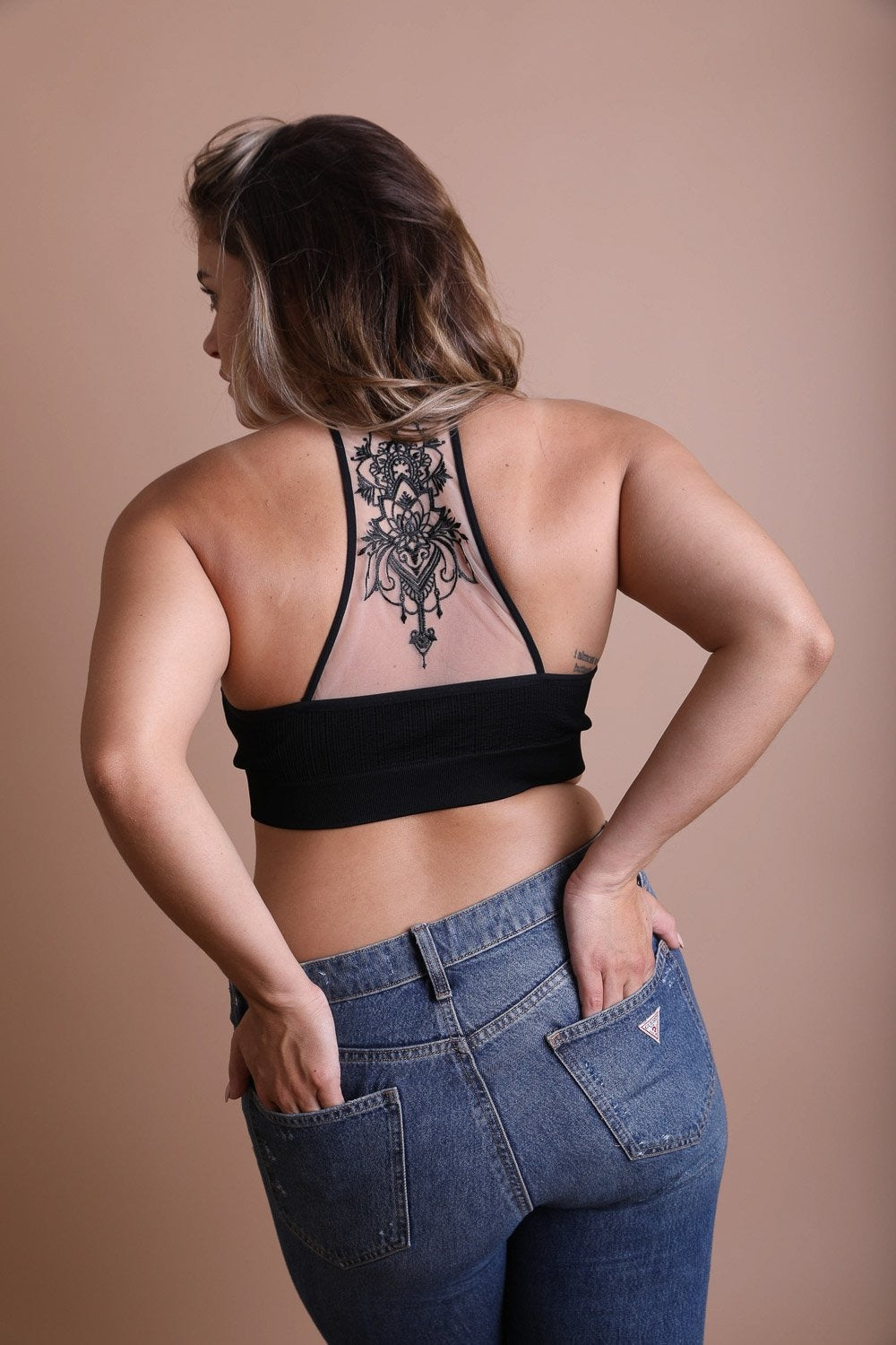 Plus Size Tattoo Back Bralette – Thank you