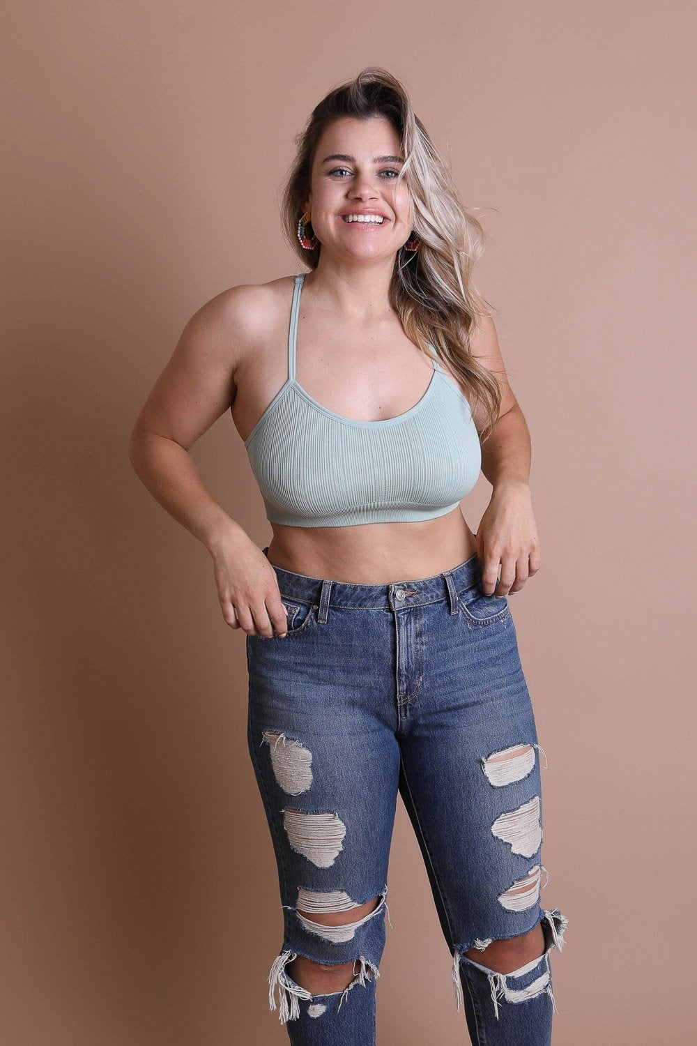 Plus Size Tattoo Back Bralette