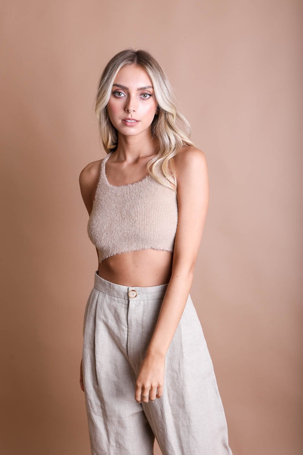 Racerback Cozy Lounge Brami Bralette XS/S / Latte