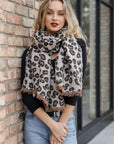 Reversible Leopard Blanket Scarf Scarves