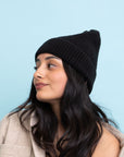 Rib Knit Cuffed Beanie Beanies