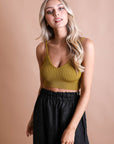 Rib Knit Lounge Brami Bralette XS/S / Mustard