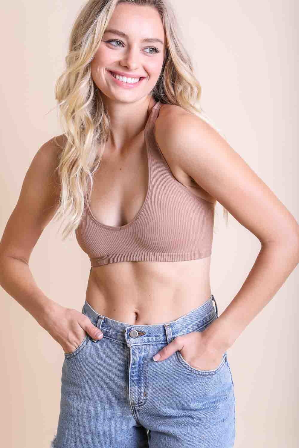 Ribbed Racerback Bralette XS/S / Rose