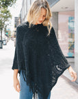 Scallop Lace Knit Poncho Ponchos