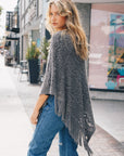 Scallop Lace Knit Poncho Ponchos