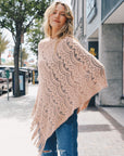 Scallop Lace Knit Poncho Ponchos