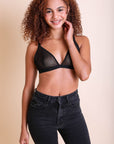 Sheer Mesh Bralette Small / Black