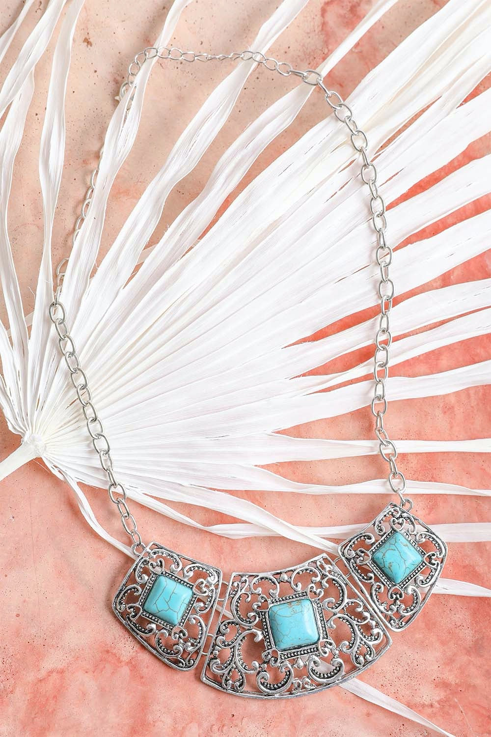 Silver Collar Turquoise Necklace Jewelry