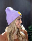 Smiley Face Ribbed Beanie Beanies