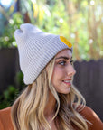 Smiley Face Ribbed Beanie Beanies