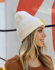 Smiley Face Ribbed Beanie Beanies