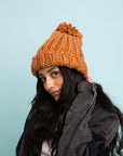 Soft Chunky Cable Knit Beanie Beanies Camel