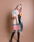 Soft Mohair Scarf Scarves Pink/Sage