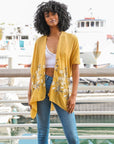 Spring Daisy Kimono Mustard