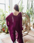 Frayed Trim Kimono Ponchos