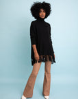 Sweater Weather Roll-Neck Poncho Ponchos Black