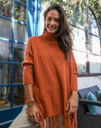 Sweater Weather Roll-Neck Poncho Ponchos