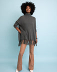 Sweater Weather Roll-Neck Poncho Ponchos Olive