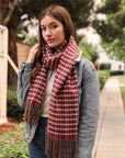 Tartan Woven Tassel Scarf Scarves