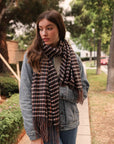 Tartan Woven Tassel Scarf Scarves