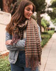 Tartan Woven Tassel Scarf Scarves