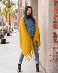 Tassel Trim Blanket Scarf Scarves