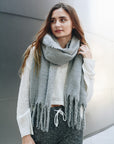 Tassel Trim Blanket Scarf Scarves