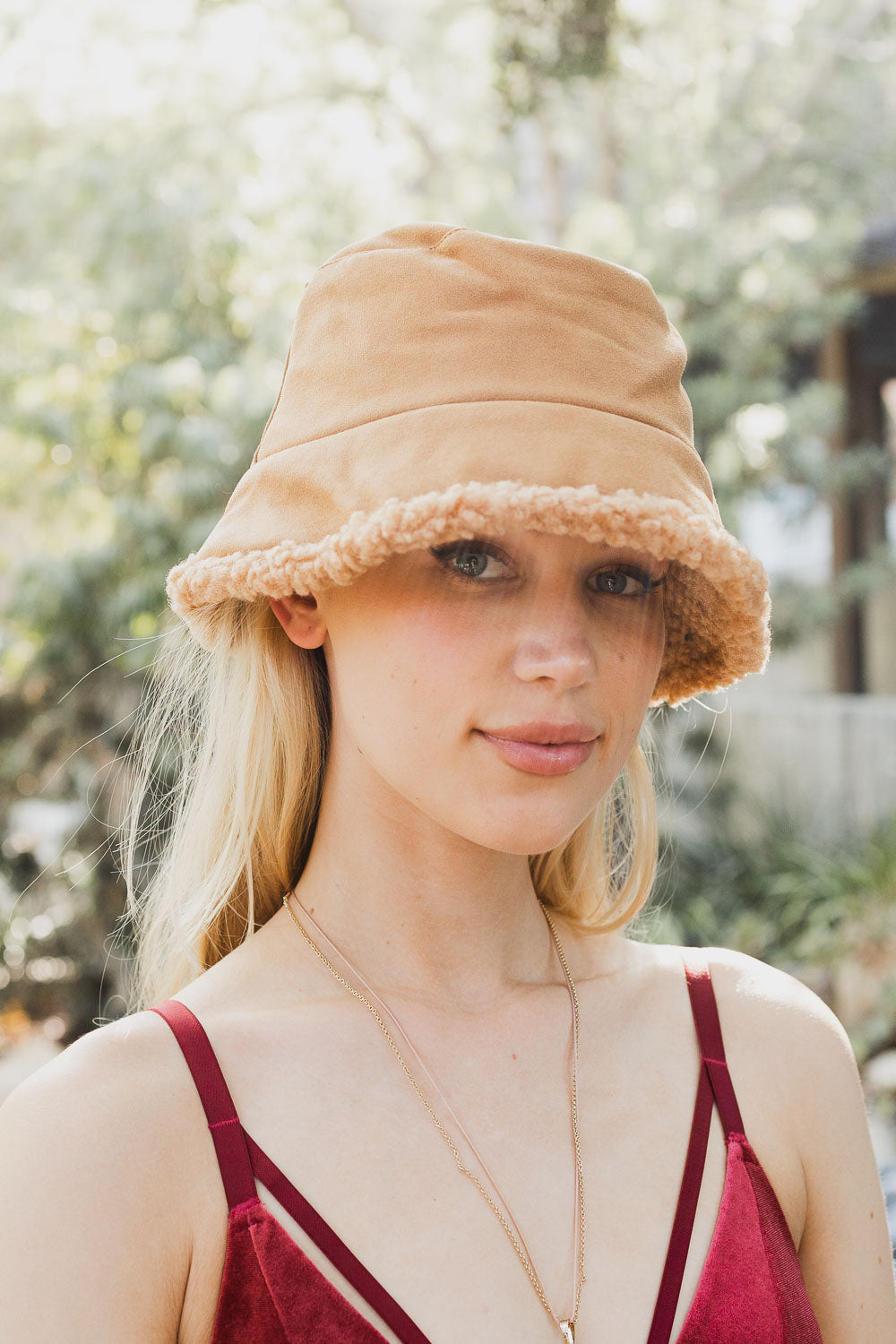 Teddy Suede Combo Reversible Bucket Hat Hats &amp; Hair