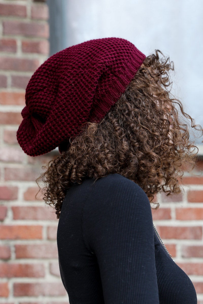 Textured Slouch Beanie Beanies