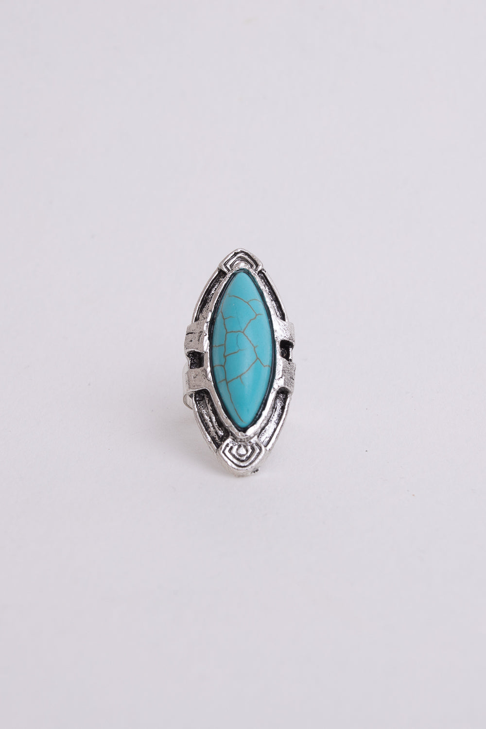 Turquoise Marquise Cut Silver Ring Jewelry