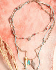 Tusk Horn & Arrow Layered Necklace Jewelry