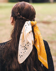 Two-Tone Western Bandana Hats & Hair Mustard/Yellow