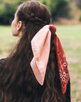 Two-Tone Western Bandana Hats & Hair Rust/Salmon