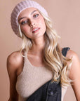 Boucle Rib Knit Beret Hats & Hair Blush