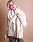 Ultra-Soft Boucle Tassel Scarf Scarves