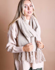 Ultra-Soft Boucle Tassel Scarf Scarves