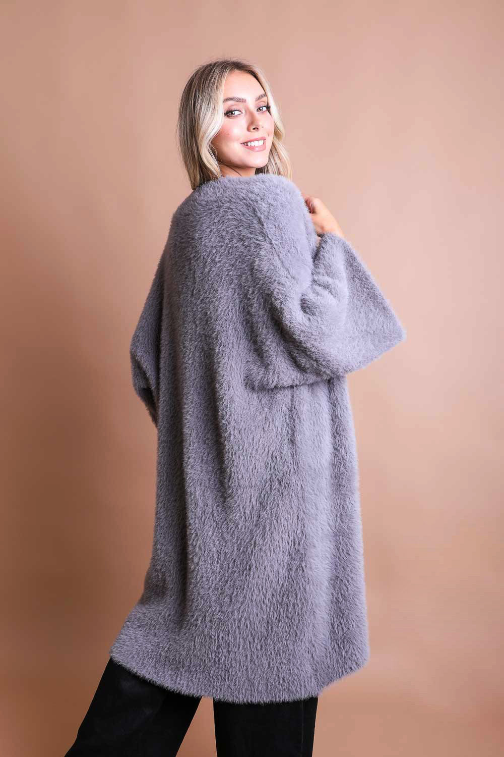 Ultra-Soft Luxe Mohair Knit Cardigan Ponchos