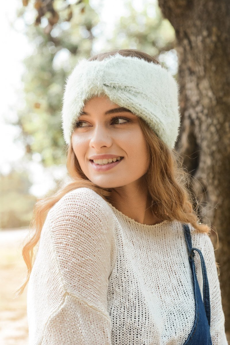 Ultra Soft Mohair Headband Hats &amp; Hair Mint