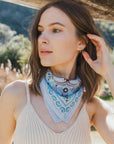 Vintage Colorful Paisley Bandana Bandanas Blue