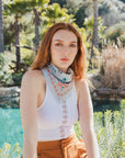 Vintage Colorful Paisley Bandana Bandanas Teal