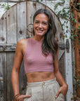 Waffle Crop Top XS/S / Rose